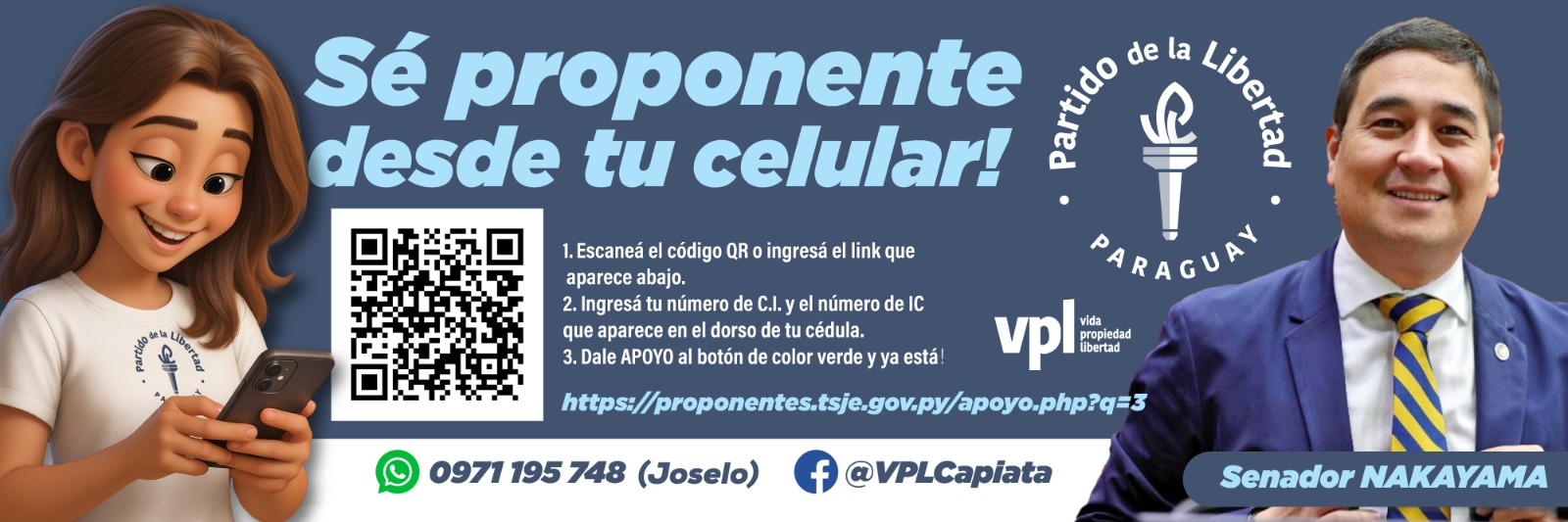 Sé proponente desde tu celular - Partido de la Libertad Capiatá